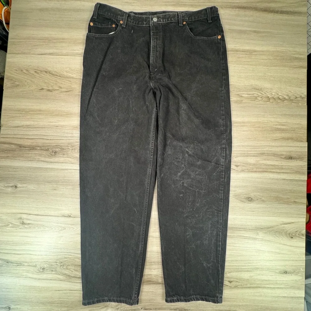 Vintage Levi's‎ 550 Black Faded Jeans 42x32 Relaxed Fit Tapered Leg Y2K 2001